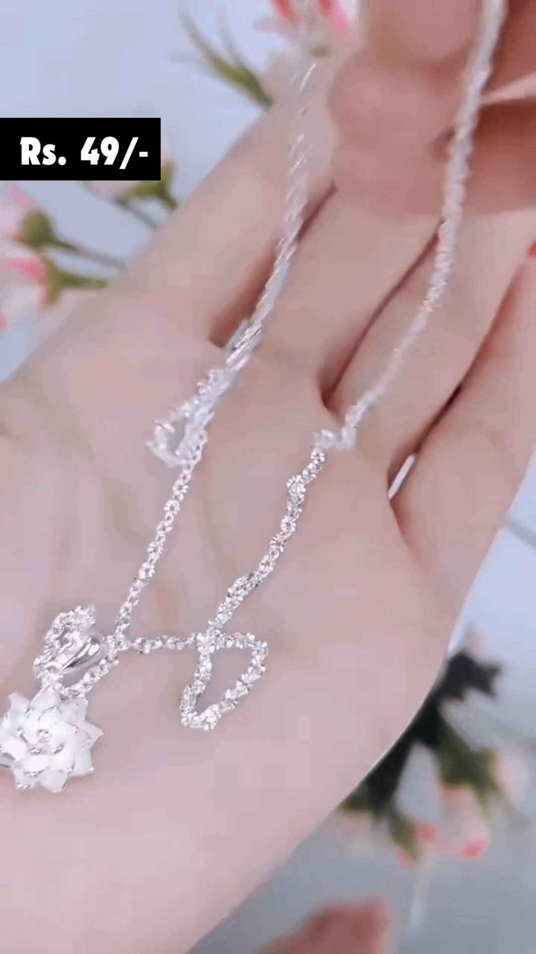 WOMEN FANCY ROTET NECKLESSS ( STAINLESS STEEL )